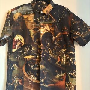 GalArtsy Hieronymus Bosch Christ in Limbo button shirt